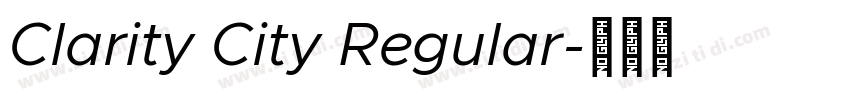 Clarity City Regular字体转换